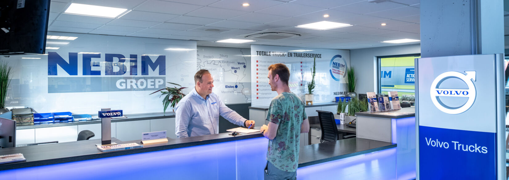 Balie van NEBIM Groep Vestiging Gent 