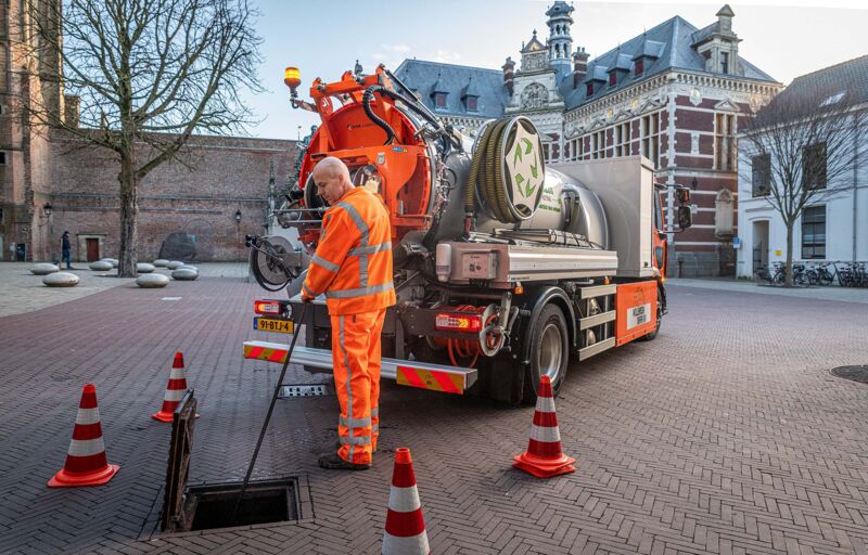 Werken met de Renault Trucks E-Tech D op het Domplein
