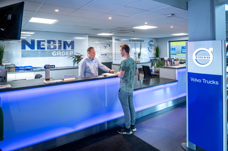 Balie van NEBIM Groep Vestiging Gent 