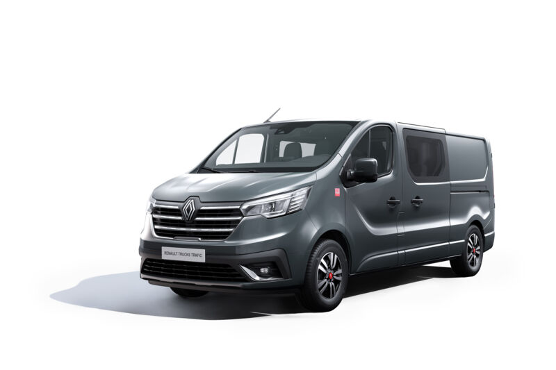 Nebim-Renault-Trafic-dubbele-cabine-vancrew-crewcab-l2h1-grijs-driekwart-bestuurderskant